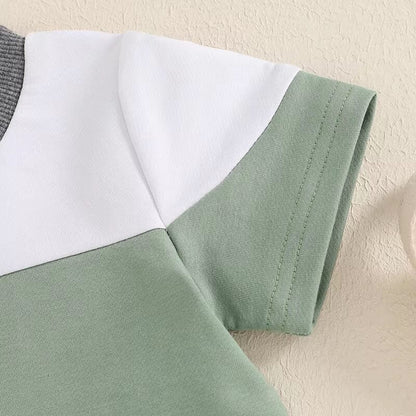 Short Sleeve Solid Shorts Baby Set