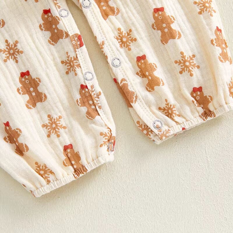 Gingerbread Bows Baby Jumpsuit