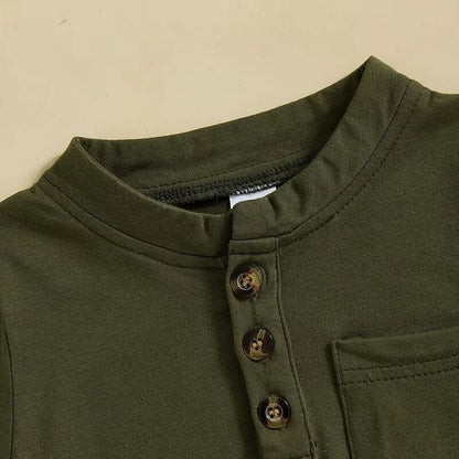 Short Sleeve Solid Shorts Toddler Set