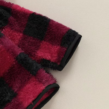 Plaid Zipper Toddler Jacket