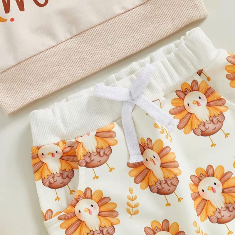 Long Sleeve Gobble Til You Wobble Baby Set
