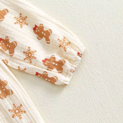 Gingerbread Bows Baby Jumpsuit