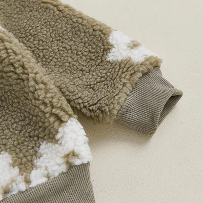 Long Sleeve Floral Fuzzy Baby Set