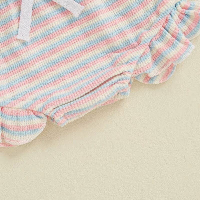 Fly Sleeve Striped Baby Set