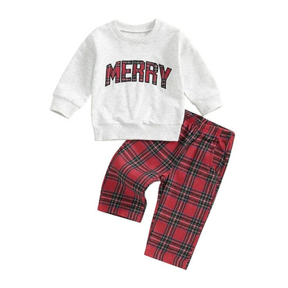 Merry Plaid Pants Toddler Set