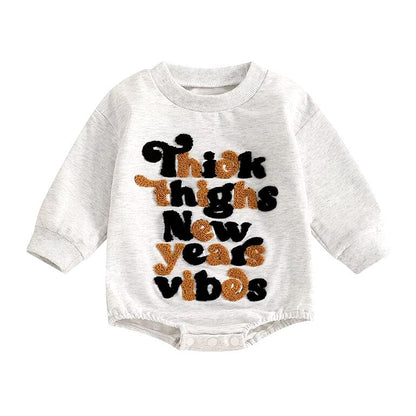 Thick Thighs New Year Vibes Baby Bodysuit