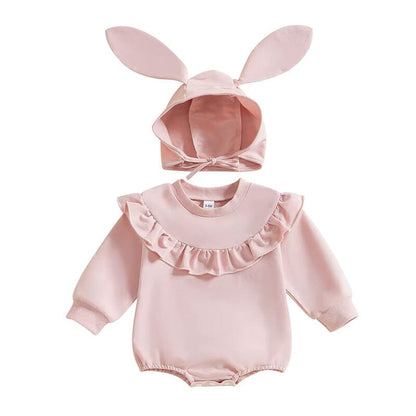 Pink Bunny Ears Baby Romper