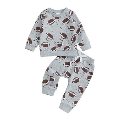 Long Sleeve Football Season Baby Set