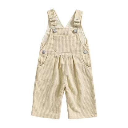 Solid Suspender Baby Jumpsuit