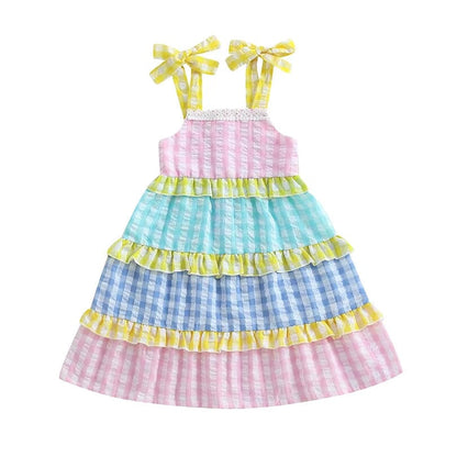 Sleeveless Plaid Toddler Dress