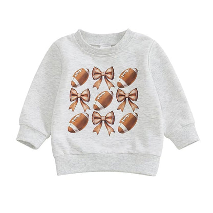 Football Bows Baby Sweatshirt