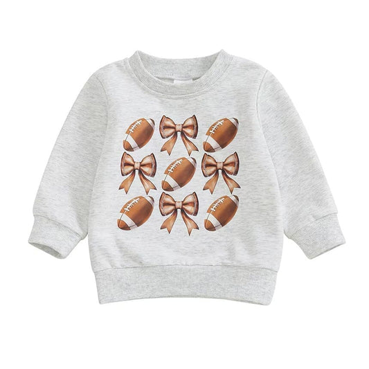 Football Bows Baby Sweatshirt
