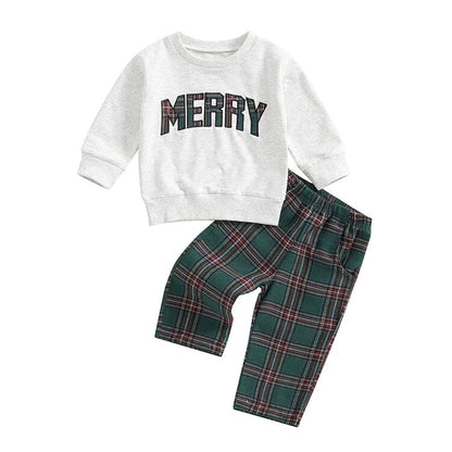 Merry Plaid Pants Toddler Set
