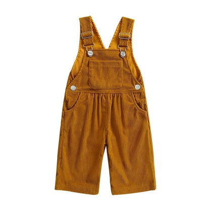 Solid Suspender Baby Jumpsuit