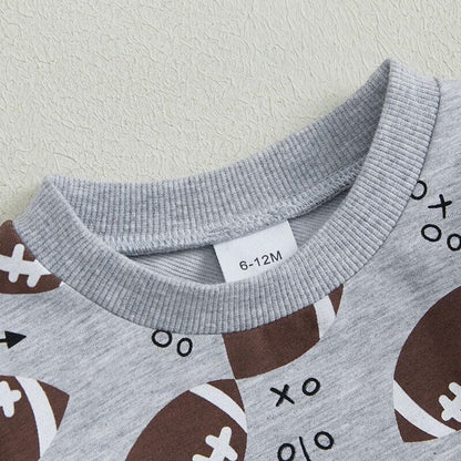 Long Sleeve Football Season Baby Set