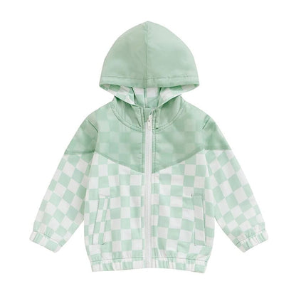 Checkered Hooded Toddler Jacket