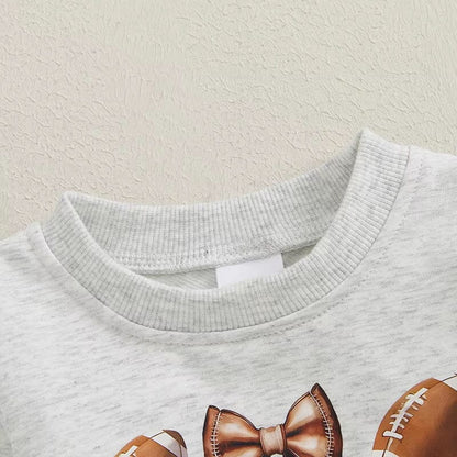 Football Bows Baby Sweatshirt
