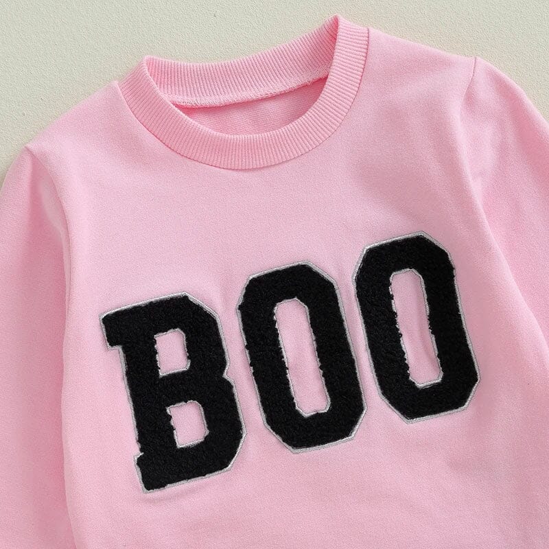 Long Sleeve Boo Tulle Skirt Toddler Set