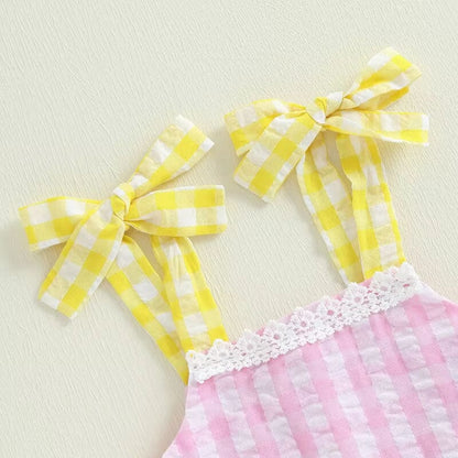 Sleeveless Plaid Toddler Dress