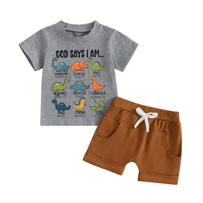 Short Sleeve Dinosaurs Toddler Set