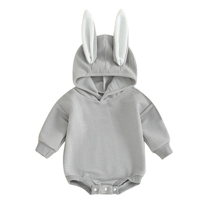 Long Sleeve Bunny Hooded Baby Bodysuit