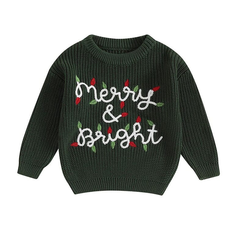 Merry Bright Christmas Baby Sweater