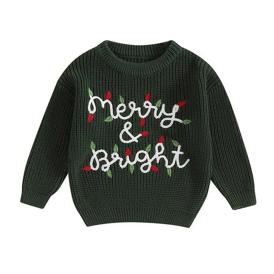 Merry Bright Christmas Baby Sweater