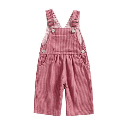 Solid Suspender Baby Jumpsuit