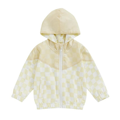 Checkered Hooded Toddler Jacket