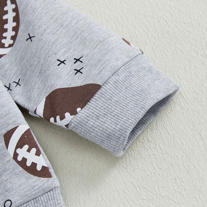 Long Sleeve Football Season Baby Set
