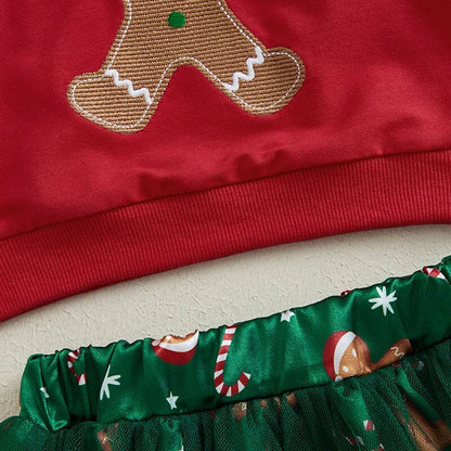 Gingerbread Tulle Skirt Toddler Set