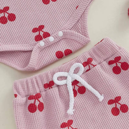 Sleeveless Cherry Baby Set