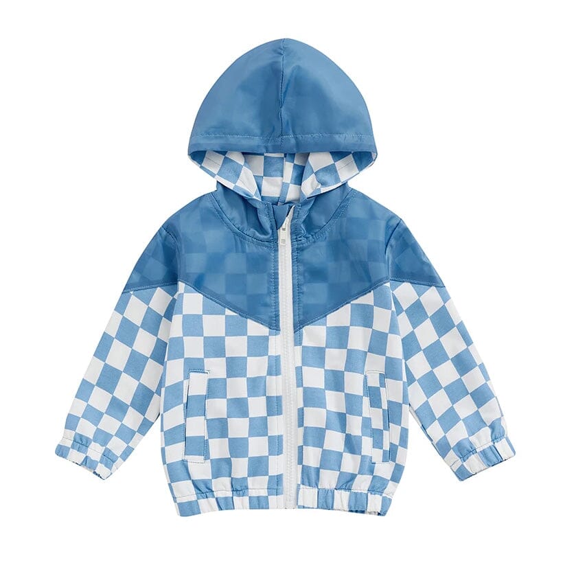 Checkered Hooded Toddler Jacket