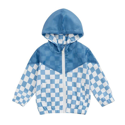 Checkered Hooded Toddler Jacket