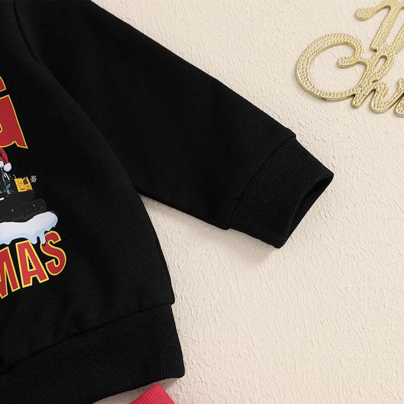 Long Sleeve Christmas Digger Toddler Set