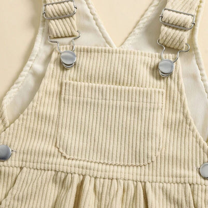 Solid Suspender Baby Jumpsuit