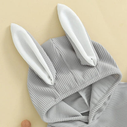 Long Sleeve Bunny Hooded Baby Bodysuit