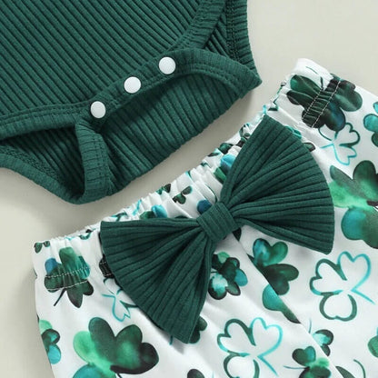 St. Patrick's Day Flared Pants Baby Set