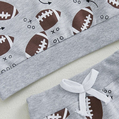 Long Sleeve Football Season Baby Set