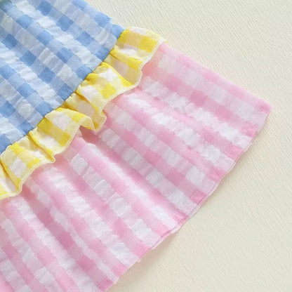 Sleeveless Plaid Toddler Dress