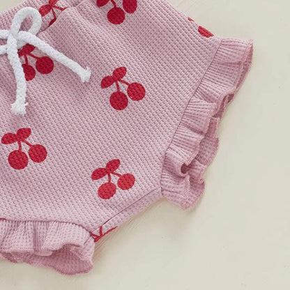 Sleeveless Cherry Baby Set