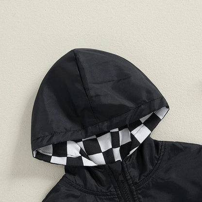 Checkered Hooded Toddler Jacket