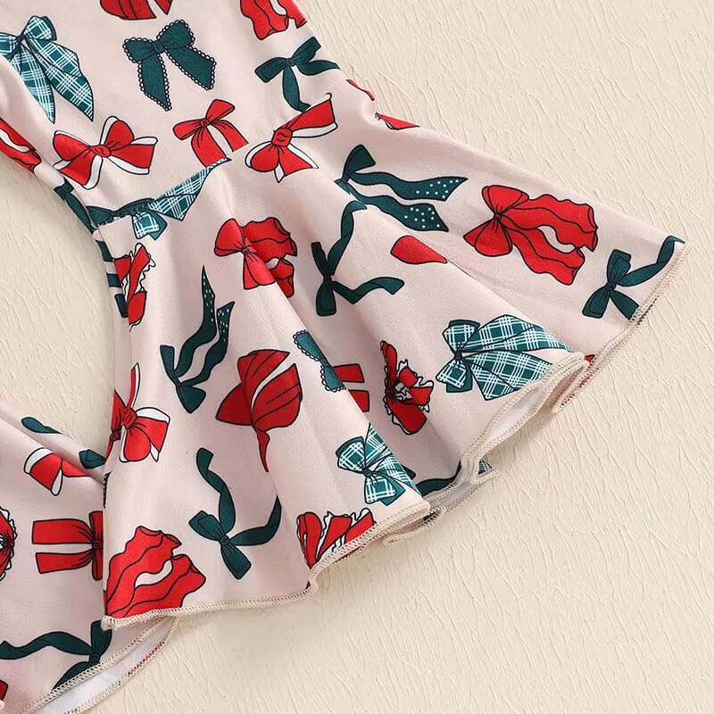 Christmas Pants Flared Pants Baby Set
