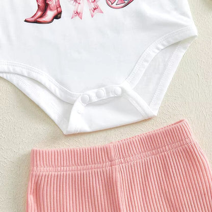 Little Cowgirl Flared Pants Baby Set