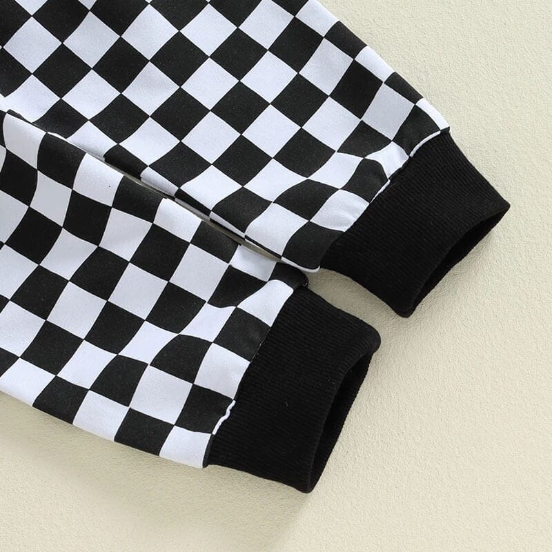Mama's Boy Checkered Pants Baby Set