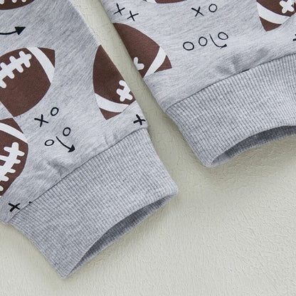 Long Sleeve Football Season Baby Set