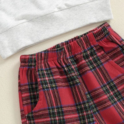 Merry Plaid Pants Toddler Set