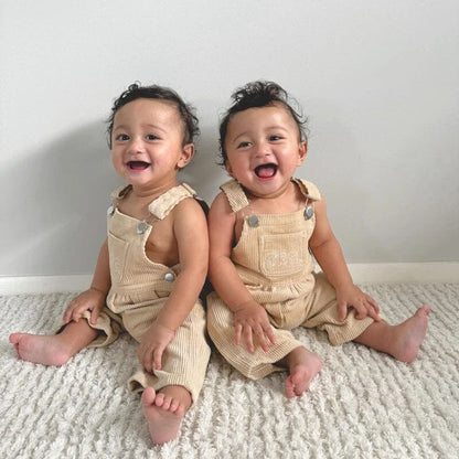 Solid Suspender Baby Jumpsuit