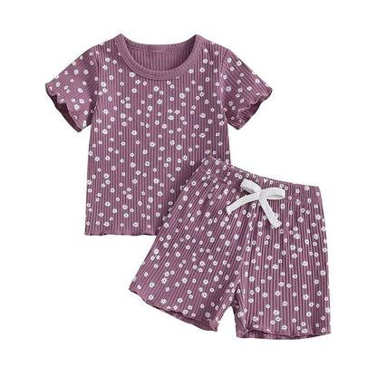 Short Sleeve Floral Toddler Set