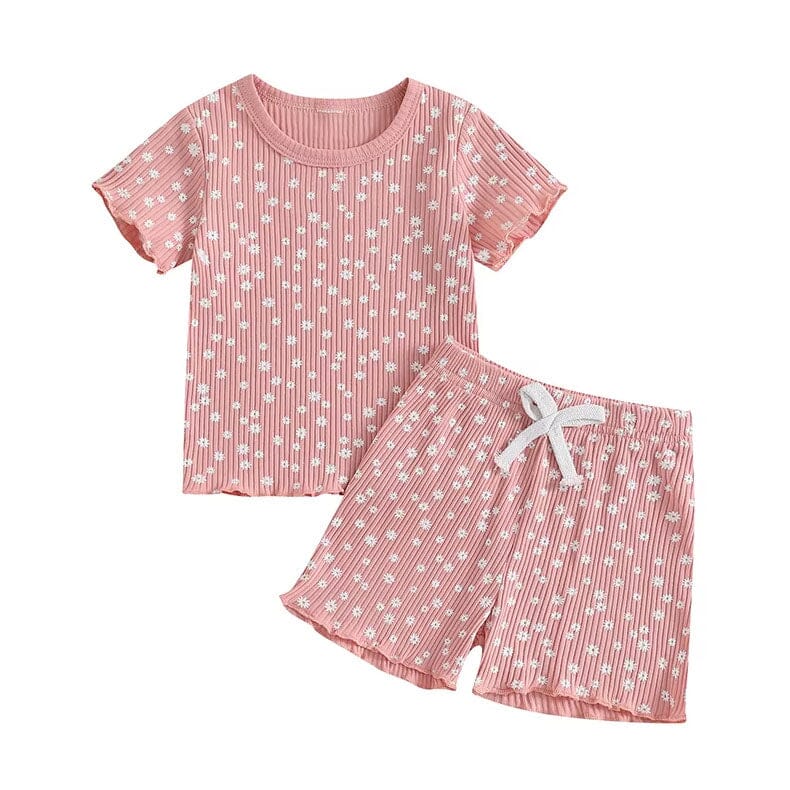 Short Sleeve Floral Toddler Set